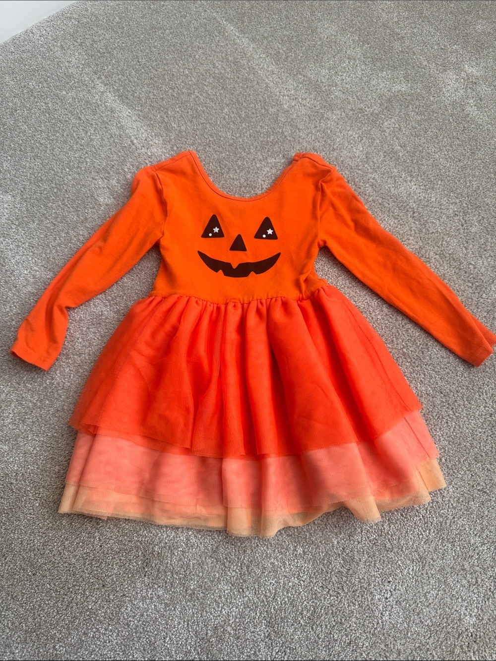 Old Navy Orange Jack-O'-Lantern Layered Tulle Dress